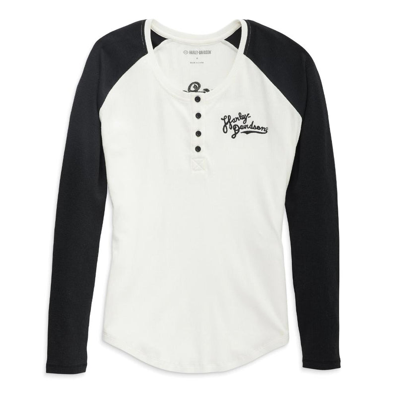 Load image into Gallery viewer, Women's Timeless Silver Wing Henley