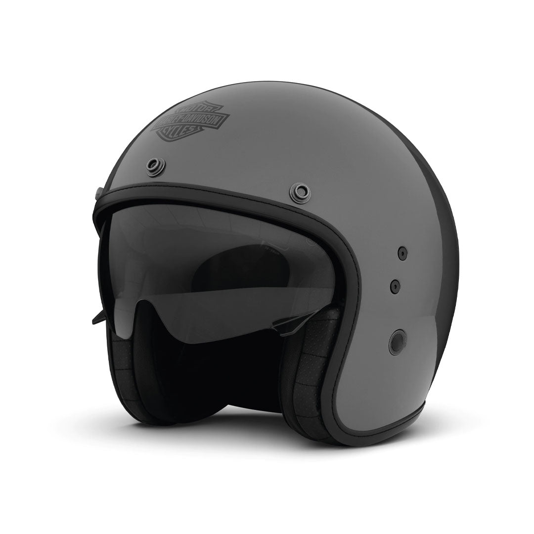 british style 3 4 motorcycle helmet Achromatic Sun Shield X14 3/4 Helmet – West Coast Harley-Davidson