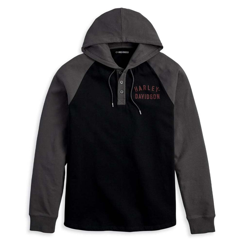 Load image into Gallery viewer, Men's Staple Hooded Raglan Henley