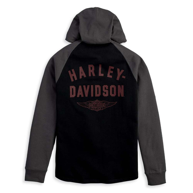 Load image into Gallery viewer, Men's Staple Hooded Raglan Henley