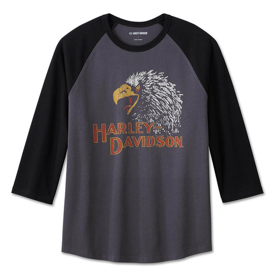 Men's Classic Eagle Raglan Tee - Blackened Pearl