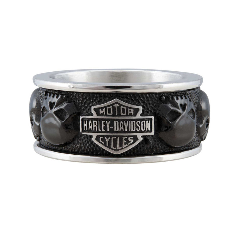 Load image into Gallery viewer, Men's Willie G Skull B&S Band Ring