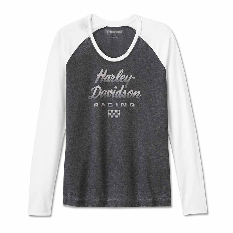 Load image into Gallery viewer, Women's Burnout Raglan Top - Black Beauty