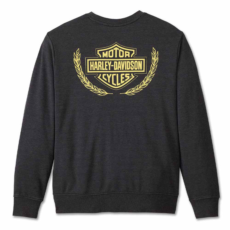 Load image into Gallery viewer, Men's Trophy Bar & Shield Crew Neck Sweatshirt - Black Beauty