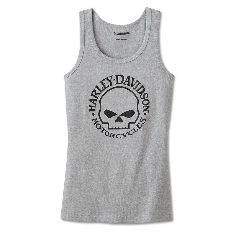 Load image into Gallery viewer, Women's Ultra Classic Skull Tank - Light Grey Heather