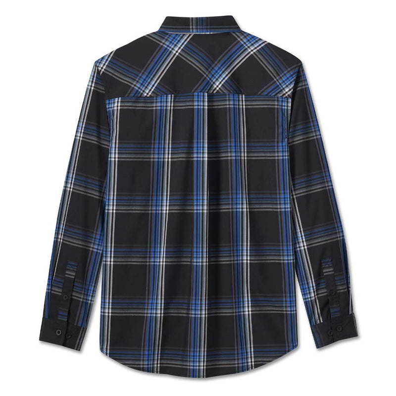 Load image into Gallery viewer, Men's The Bagger Long Sleeve Shirt - Black Plaid