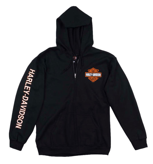 Men's Black Bar and Shield Black Zip Dealer