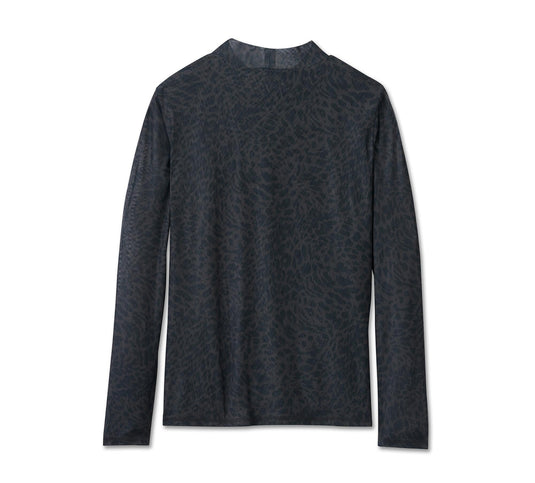 Women's Wild Cat Mesh Turtleneck