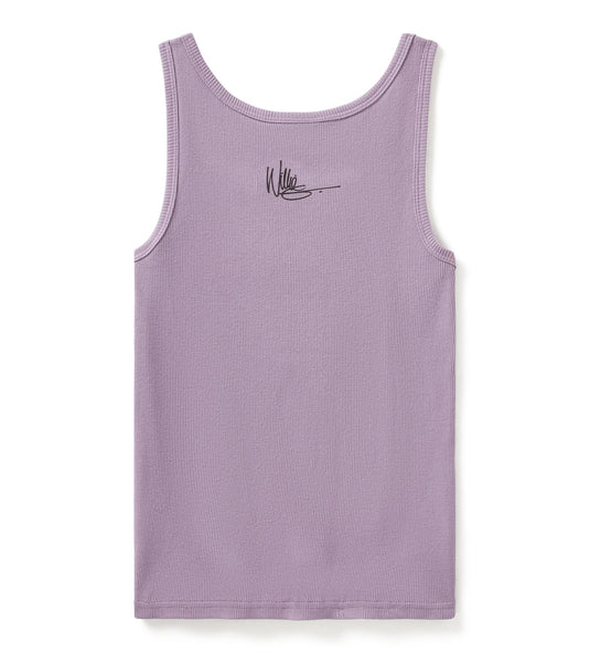 Women's Willie G Circle Skull Sketch Art Ribbed Tank - Jam