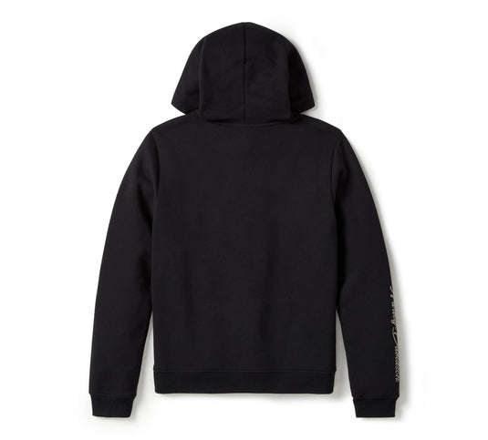 Essential Bling Pullover Fleece Hoodie - Harley Black
