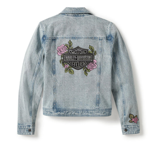 Rose & Thorn Bling Denim Jacket
