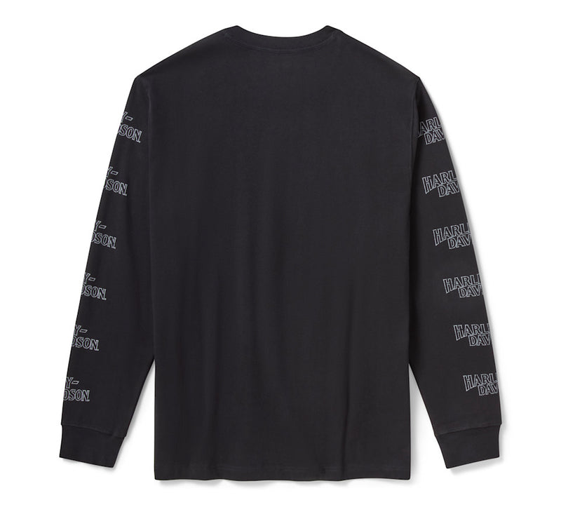 Load image into Gallery viewer, Men's H-D American Classic Eagle Long Sleeve Graphic Tee - Harley Black