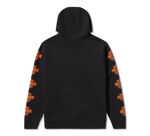 Men's Essential Bar & Shield Pullover Hoodie - Black