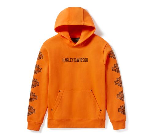 Men's Essential Bar & Shield Pullover Hoodie - Orange