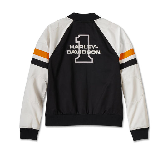 Women's Stacked Bar & Shield Bomber Jacket