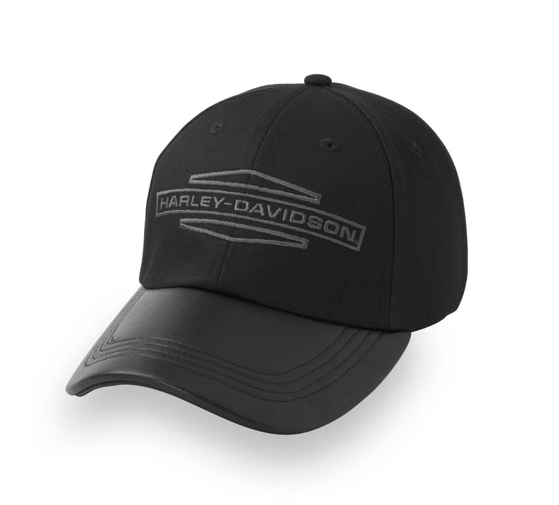 Load image into Gallery viewer, Women's Stacked Bar & Shield Ponytail Cap - Harley Black