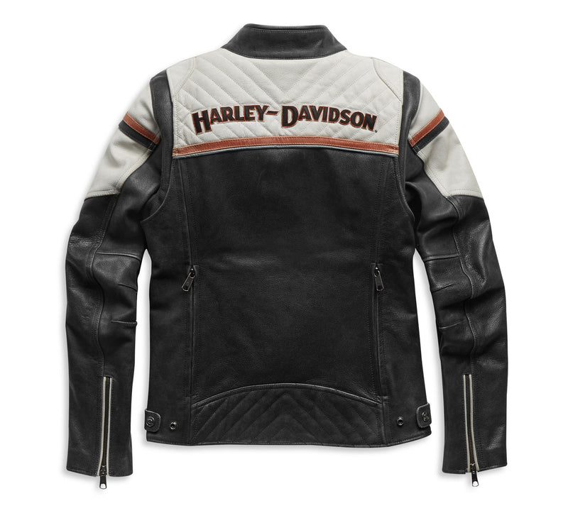Load image into Gallery viewer, Women's H-D Triple Vent Miss Enthusiast II Leather Jacket