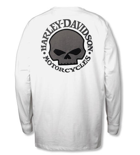 Load image into Gallery viewer, Willie G ™ Skull Long Sleeve Tee - White