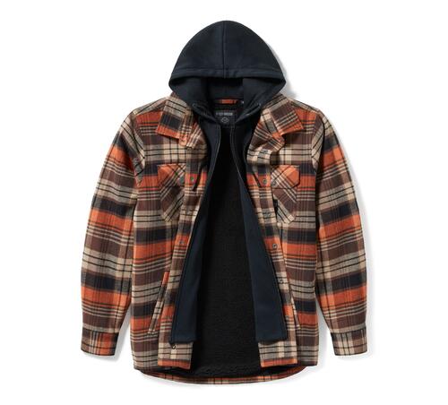 Men's Bar & Shield Hooded Shirt Jacket