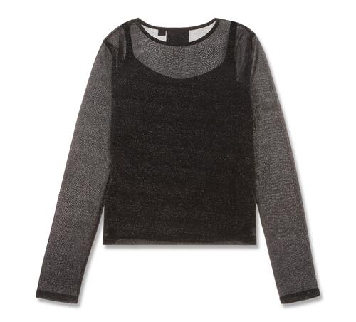 Women's Harley-Davidson Metallic Dagger Mesh Long Sleeve Top