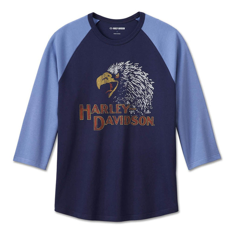 Load image into Gallery viewer, Harley-Davidson - Men's Classic Eagle Raglan Tee - Peacoat -