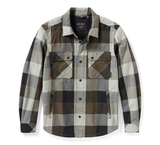H-D Operative 2.0 Riding Shirt Jacket - Black Olive and Ghost Gray