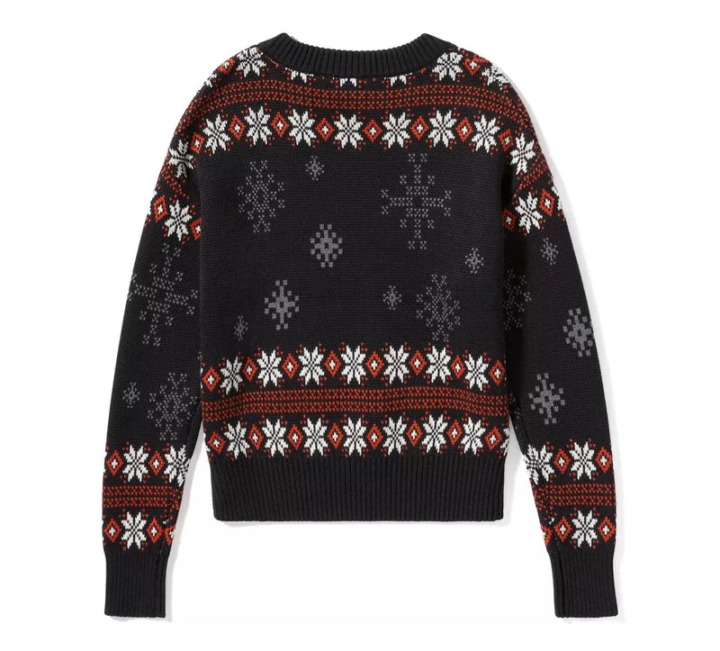 Load image into Gallery viewer, Harley-Davidson Women's Harley Holiday Sweater - Harley Black
