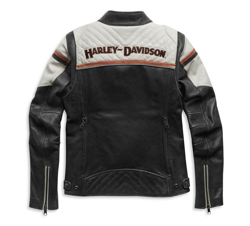 Load image into Gallery viewer, Harley-Davidson - Women's H-D Triple Vent Miss Enthusiast II Leather Jacket - Jacket