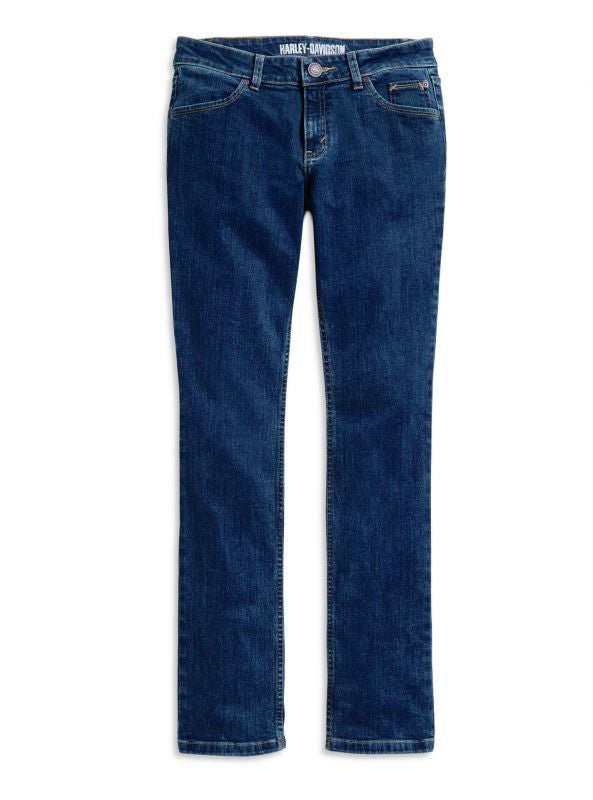 Load image into Gallery viewer, Harley-Davidson - Women's Straight Leg Mid-Rise Jeans -