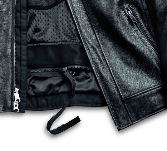Men's Vanocker Waterproof Triple Vent System Leather Jacket