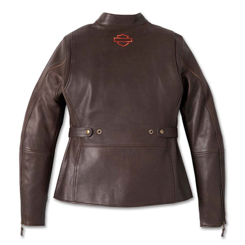 Load image into Gallery viewer, Women&#39;s Victory Lane Leather Jacket

