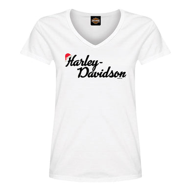 Women's Santa Hat Ladies Dealer Tee