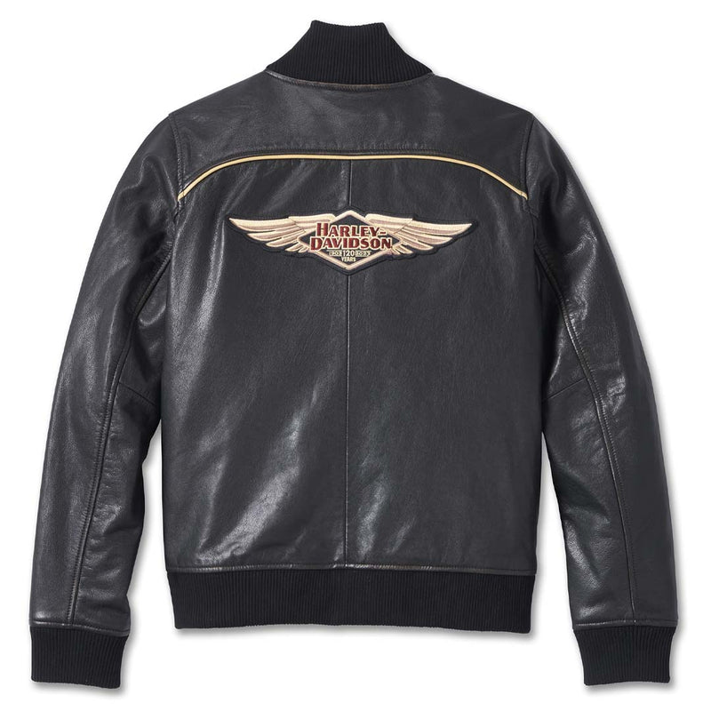 Load image into Gallery viewer, Women&#39;s 120th Anniversary Bomber Leather Jacket

