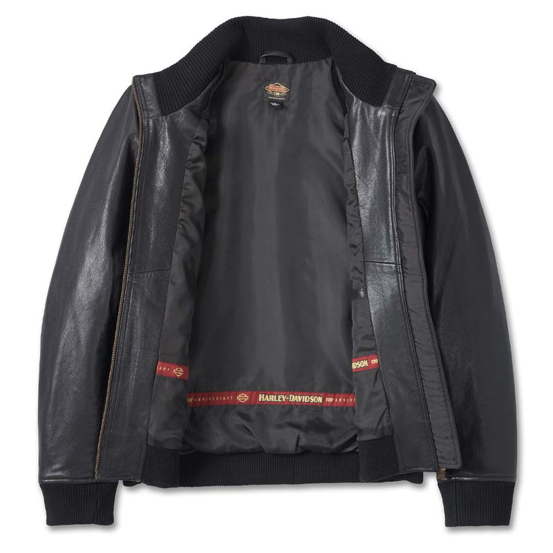 Load image into Gallery viewer, Women&#39;s 120th Anniversary Bomber Leather Jacket
