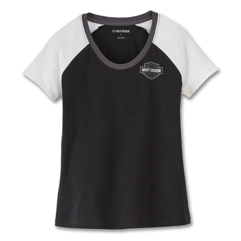 Load image into Gallery viewer, Women&#39;s United Raglan Tee - Black Beauty
