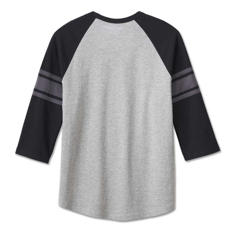 Load image into Gallery viewer, Men&#39;s #1 3/4 Raglan Tee - Grey Heather
