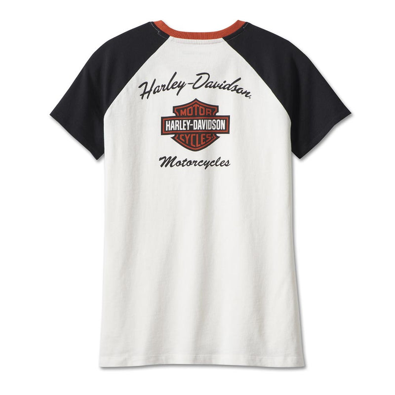 Load image into Gallery viewer, Women&#39;s Essential Raglan Ringer Tee
