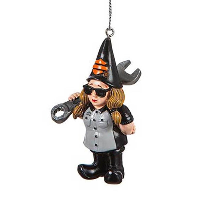 Load image into Gallery viewer, Gnorma the Biker Garden Gnommette - Hanging Ornament
