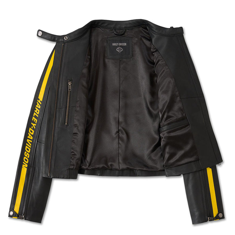 Load image into Gallery viewer, Women&#39;s Rose Racer Leather Jacket
