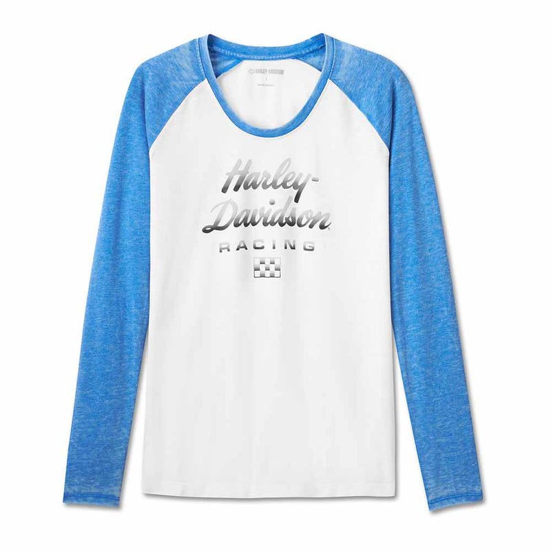 Load image into Gallery viewer, Women&#39;s Burnout Raglan Top - Bright White
