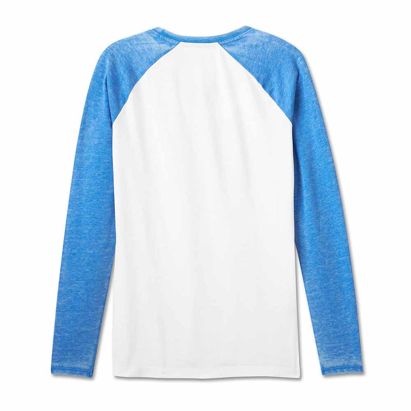 Load image into Gallery viewer, Women&#39;s Burnout Raglan Top - Bright White
