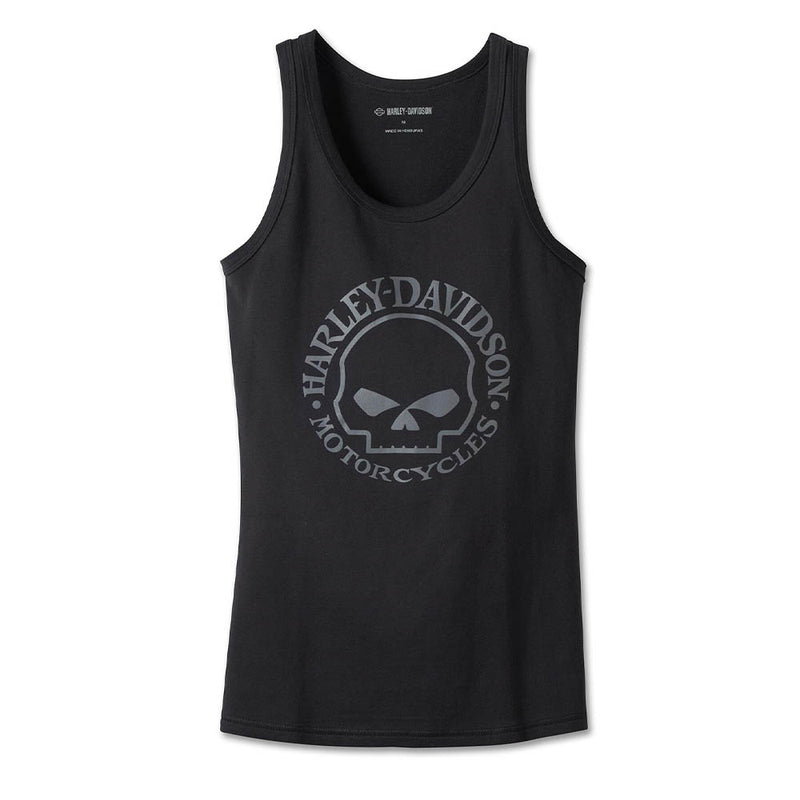 Load image into Gallery viewer, Women&#39;s Ultra Classic Skull Tank - Black Beauty
