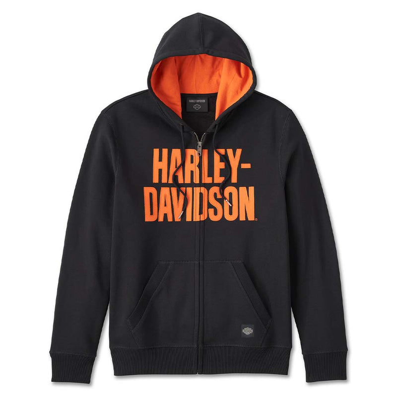 Load image into Gallery viewer, Men&#39;s Bar Font Zip-Up Hoodie
