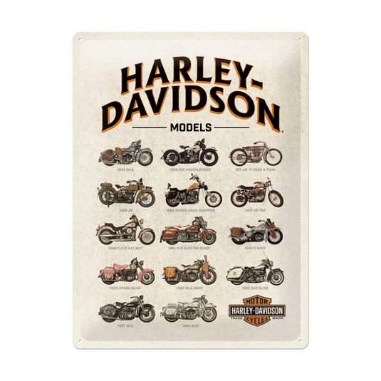 Harley-Davidson Models Tin Sign