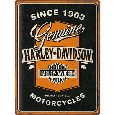 Harley-Davidson Genuine Motorcycles Ribbon Tin Sign