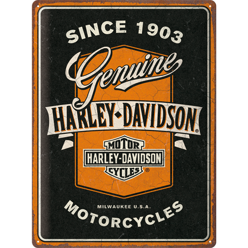Harley-Davidson Genuine Motorcycles Ribbon Tin Sign