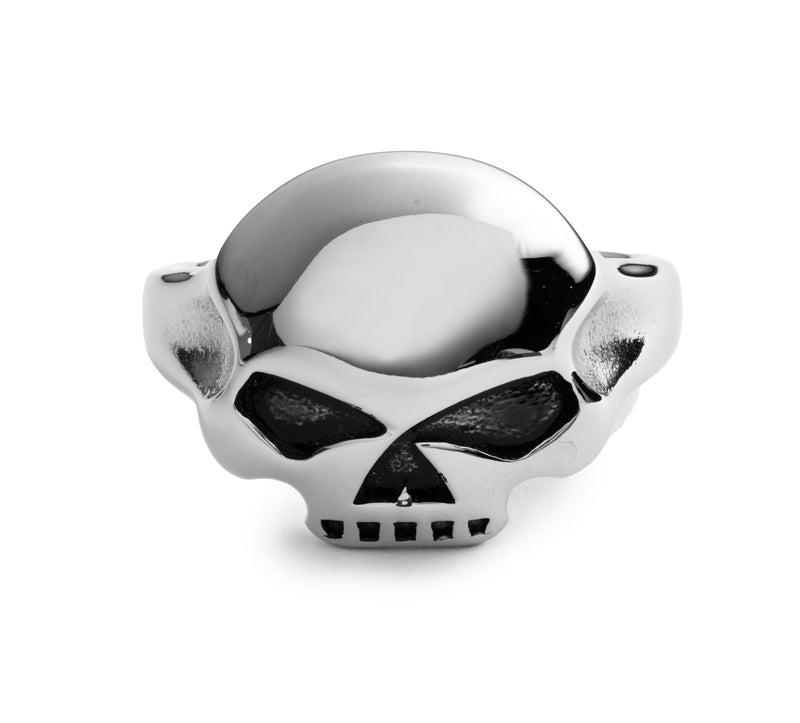 Load image into Gallery viewer, Men&#39;s Willie G Skull Ring - Silver/Black

