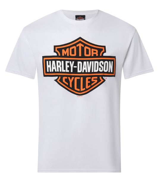 Men's B&S Orange On White Dealer Tee