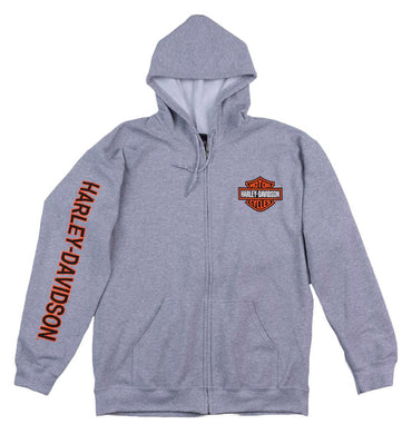 Men's Bar & Shield Gray Zip Dealer