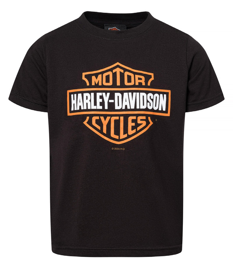 Load image into Gallery viewer, Kids Bar &amp; Shield Black Dealer Tee
